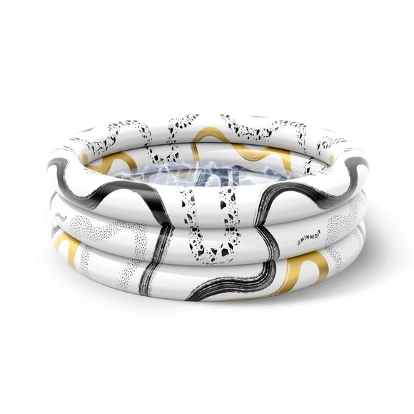 Minnidip The Signature Gilded Marble Luxe Inflatable Designer  Pool 5.5’ x 1.5’ - Picture 2 of 5